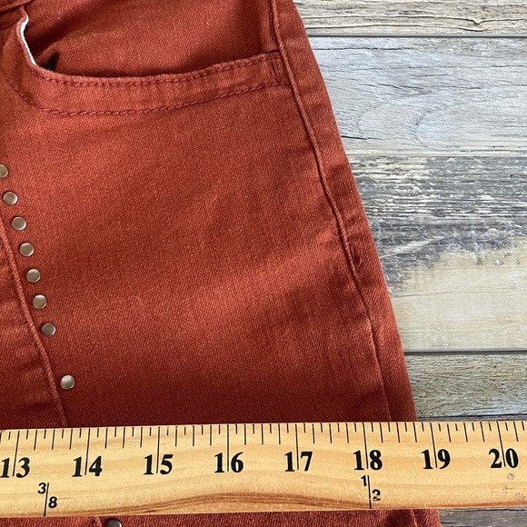 Shyanne Women's Bootcut Jeans Size 29 Rust Studded Western Cowgirl Retro Grunge - Picture 6 of 12